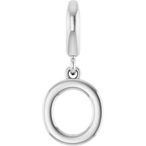 Platinum Initial O Charm/Pendant