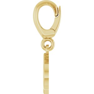 18K Yellow Gold-Plated Sterling Silver Initial P Charm/Pendant – image 3
