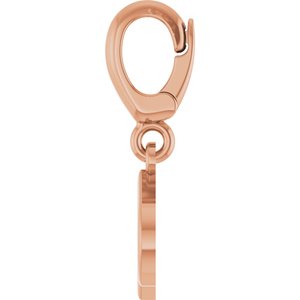 14K Rose Gold Initial P Charm/Pendant – image 3