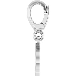 14K White Gold Initial P Charm/Pendant – image 3