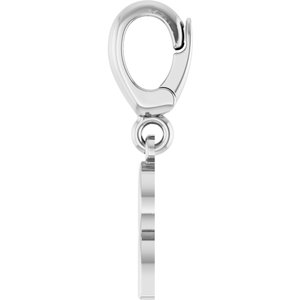 14K White Gold Initial R Charm/Pendant – image 3