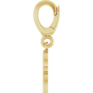 18K Yellow Gold-Plated Sterling Silver Initial R Charm/Pendant – image 3