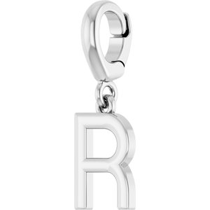 14K White Gold Initial R Charm/Pendant – image 2