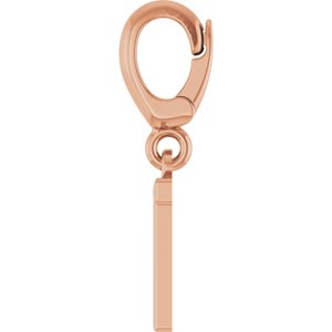14K Rose Gold Initial T Charm/Pendant – image 3