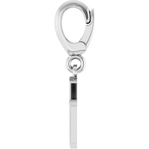 14K White Gold Initial U Charm/Pendant – image 3