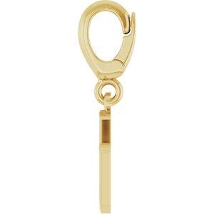 18K Yellow Gold-Plated Sterling Silver Initial U Charm/Pendant – image 3