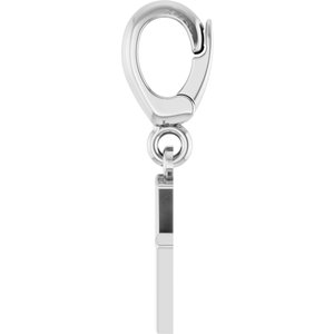 14K White Gold Initial V Charm/Pendant – image 3