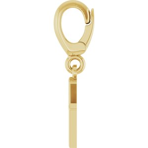18K Yellow Gold-Plated Sterling Silver Initial V Charm/Pendant – image 3
