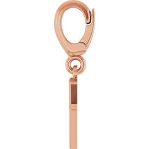 14K Rose Gold Initial V Charm/Pendant – image 3