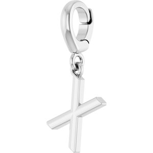 Sterling Silver Initial X Charm/Pendant – image 2