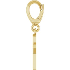 18K Yellow Gold-Plated Sterling Silver Initial X Charm/Pendant – image 3
