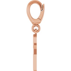 14K Rose Gold Initial X Charm/Pendant – image 3