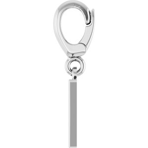 14K White Gold Initial W Charm/Pendant – image 3