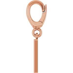14K Rose Gold Initial W Charm/Pendant – image 3