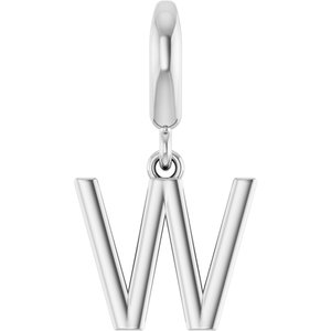 Platinum Initial W Charm/Pendant