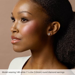 14K Rose Gold 1 1/5 CTW Lab-Grown Diamond Cocktail-Style Earrings – image 3