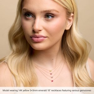 14K Rose Natural Mozambique Garnet 18" Necklace