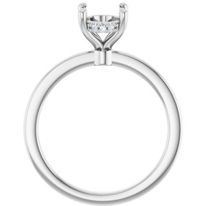 Platinum 8.5x6.5 mm Oval .04 CTW Lab-Grown Semi-Set Daimond Engagement Ring