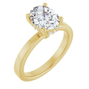 14K Yellow Gold 1 1/2 CTW Lab-Grown Diamond Engagement Ring