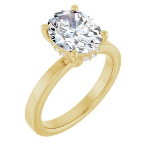 14K Yellow Gold 2 1/4 CTW Lab-Grown Diamond Engagement Ring