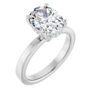 14K White Gold 2 1/4 CTW Lab-Grown Diamond Engagement Ring