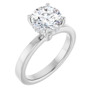 14K White Gold 2 CTW Lab-Grown Diamond Engagement Ring