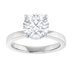 14K White Gold 2 CTW Lab-Grown Diamond Engagement Ring