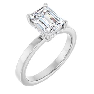 14K White Gold 1 3/4 CTW Lab-Grown Diamond Engagement Ring
