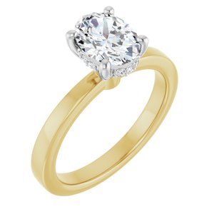 14K Yellow/White Gold 1 CTW Lab-Grown Diamond Engagement Ring