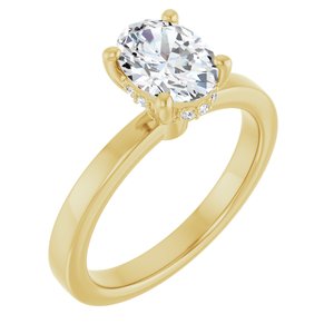 14K Yellow Gold 1 CTW Lab-Grown Diamond Engagement Ring