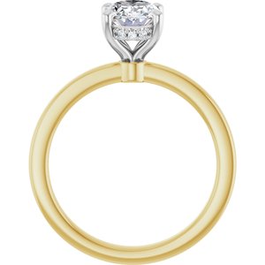14K Yellow/White Gold 1 CTW Lab-Grown Diamond Engagement Ring