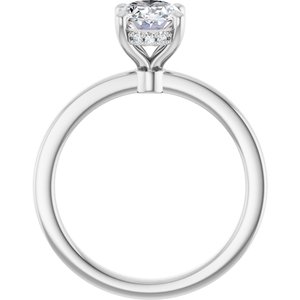 14K White Gold 1 CTW Lab-Grown Diamond Engagement Ring