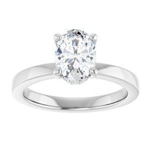 14K White Gold 1 CTW Lab-Grown Diamond Engagement Ring