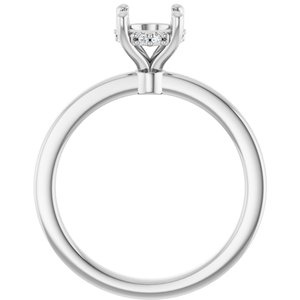 Platinum 6.5 mm Round .03 CTW Lab-Grown Semi-Set Daimond Engagement Ring