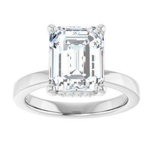 14K White Gold 3 7/8 CTW Lab-Grown Diamond Engagement Ring