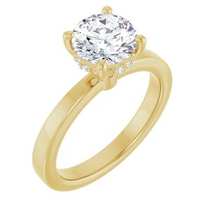 14K Yellow Gold 1 5/8 CTW Lab-Grown Diamond Engagement Ring