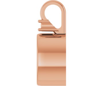 14K Rose Gold 8x6 mm Oval Bezel-Set Cabochon Pendant Mounting – image 6