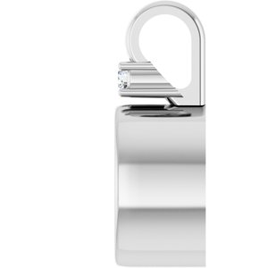 14K White Gold 8x6 mm Oval .03 CT Lab-Grown Diamond Semi-Set Pendant – image 6