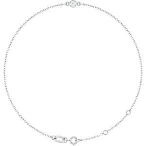 Platinum 1/10 CT Natural Diamond 6 1/2-7 1/2" Bracelet