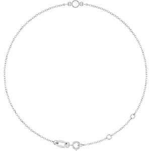 Platinum 3 mm Round 1-Stone Bezel-Set 6 1/2-7 1/2" Bracelet Mounting – image 2