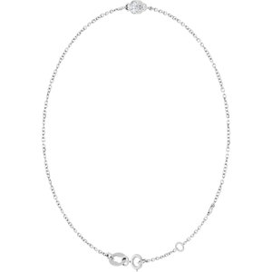 14K White Gold Natural White Sapphire Bezel-Set Solitaire 6 1/2-7 1/2" Bracelet – image 2