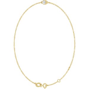 14K Yellow Gold Lab-Grown Diamond 6 1/2-7 1/2" Bracelet – image 2