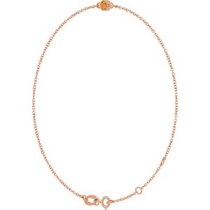 14K Rose Gold Natural Citrine Bezel-Set Solitaire 6 1/2-7 1/2" Bracelet – image 2