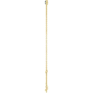 14K Yellow Gold Natural Blue Sapphire Bezel-Set Solitaire 6 1/2-7 1/2" Bracelet – image 3