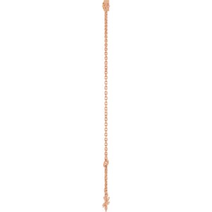 14K Rose Gold Natural Citrine Bezel-Set Solitaire 6 1/2-7 1/2" Bracelet – image 3