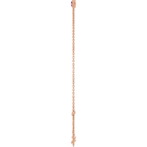 14K Rose Gold Natural Amethyst Bezel-Set Solitaire 6 1/2-7 1/2" Bracelet – image 3