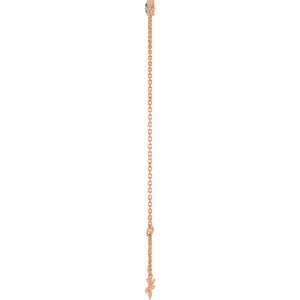 14K Rose Gold Lab-Grown Alexandrite Bezel-Set Solitaire 6 1/2-7 1/2" Bracelet – image 3
