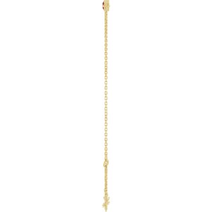 14K Yellow Gold Lab-Grown Ruby Bezel-Set Solitaire 6 1/2-7 1/2" Bracelet – image 3