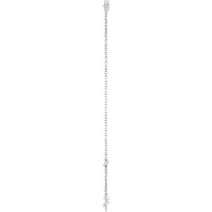 14K White Gold 3 mm Round 1-Stone Bezel-Set 6 1/2-7 1/2" Bracelet Mounting – image 6