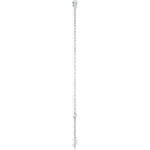 14K White Gold Lab-Grown Alexandrite Bezel-Set Solitaire 6 1/2-7 1/2" Bracelet – image 3